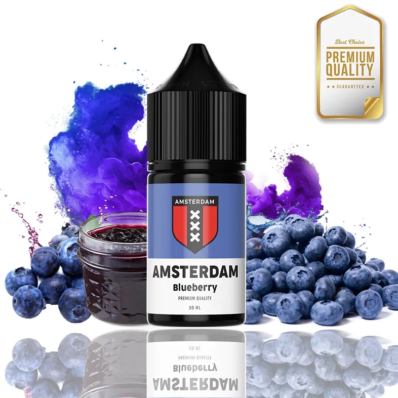 Amsterdam Blueberry tek aroma likit, yaban mersini ile