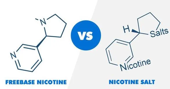 Freebase nikotin ile nikotin tuzu moleküler yapı karşılaştırması